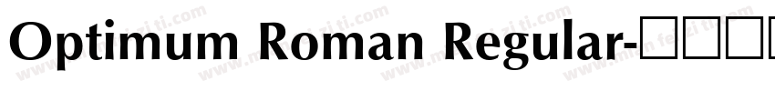 Optimum Roman Regular字体转换